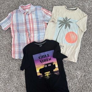 Old Navy Plaid Button Down Shirt - Red and Blue